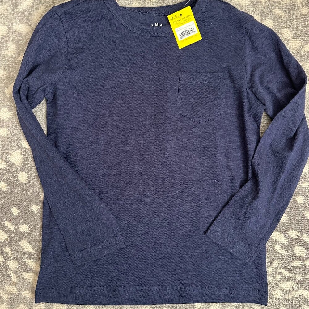 Primary long sleeve shirt, size 6-7